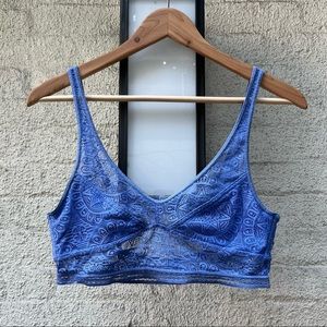 Free People Lace Bralette Cornflower Blue Size Small